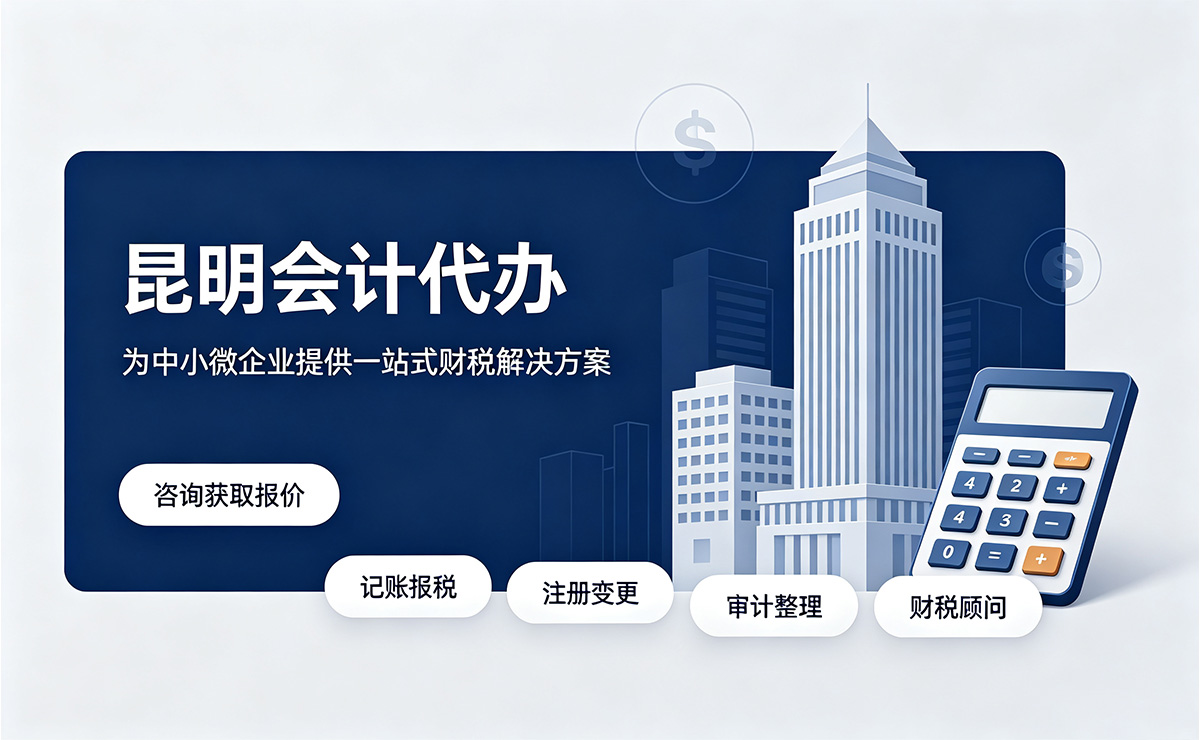 <b>昆明会计记账报税代办代理</b>
